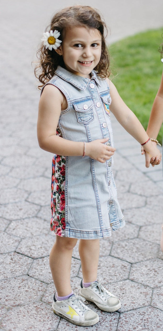 KIDS Sleeveless D&G Denim Dress