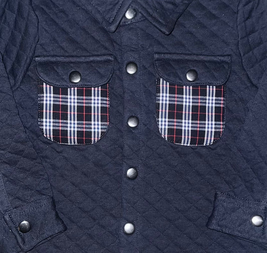 KIDS Quilted Button-Up Shacket