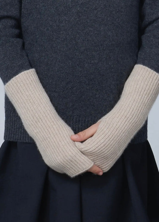 Ribbed Cashmere Hand Warmers