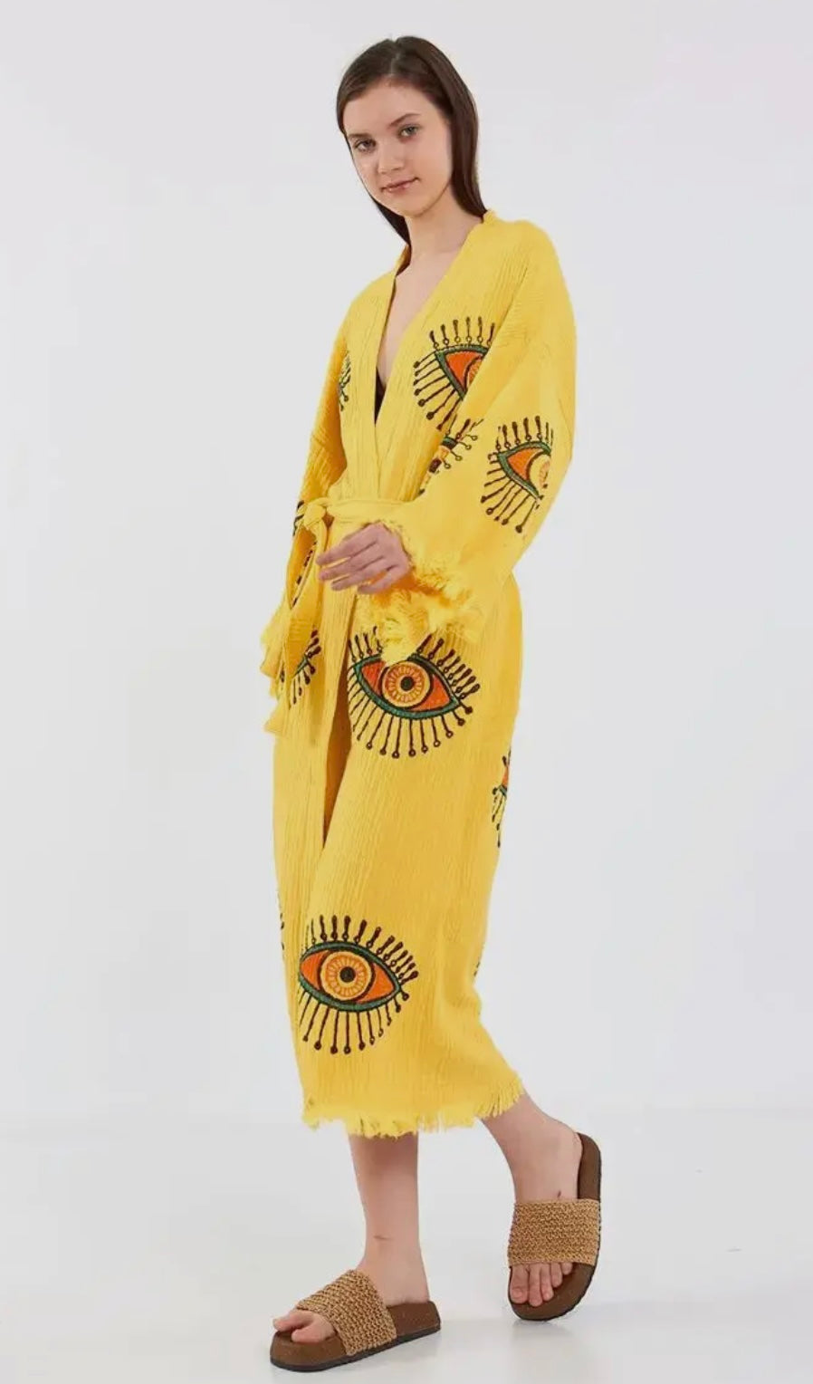 Yellow Evil Eye Kimono