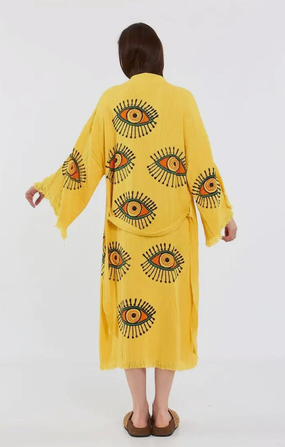 Yellow Evil Eye Kimono