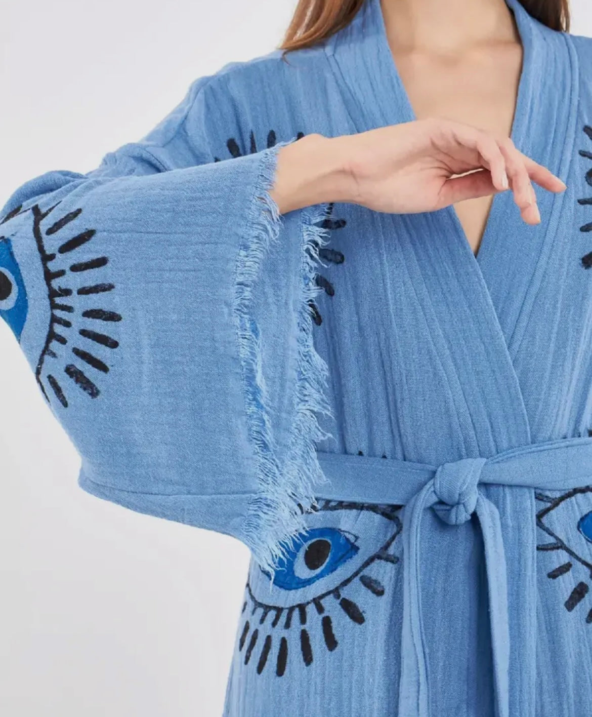 Blue Evil Eye Kimono