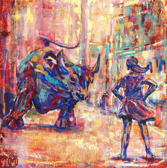 Fearless Girl 40 x 40 Canvas Print